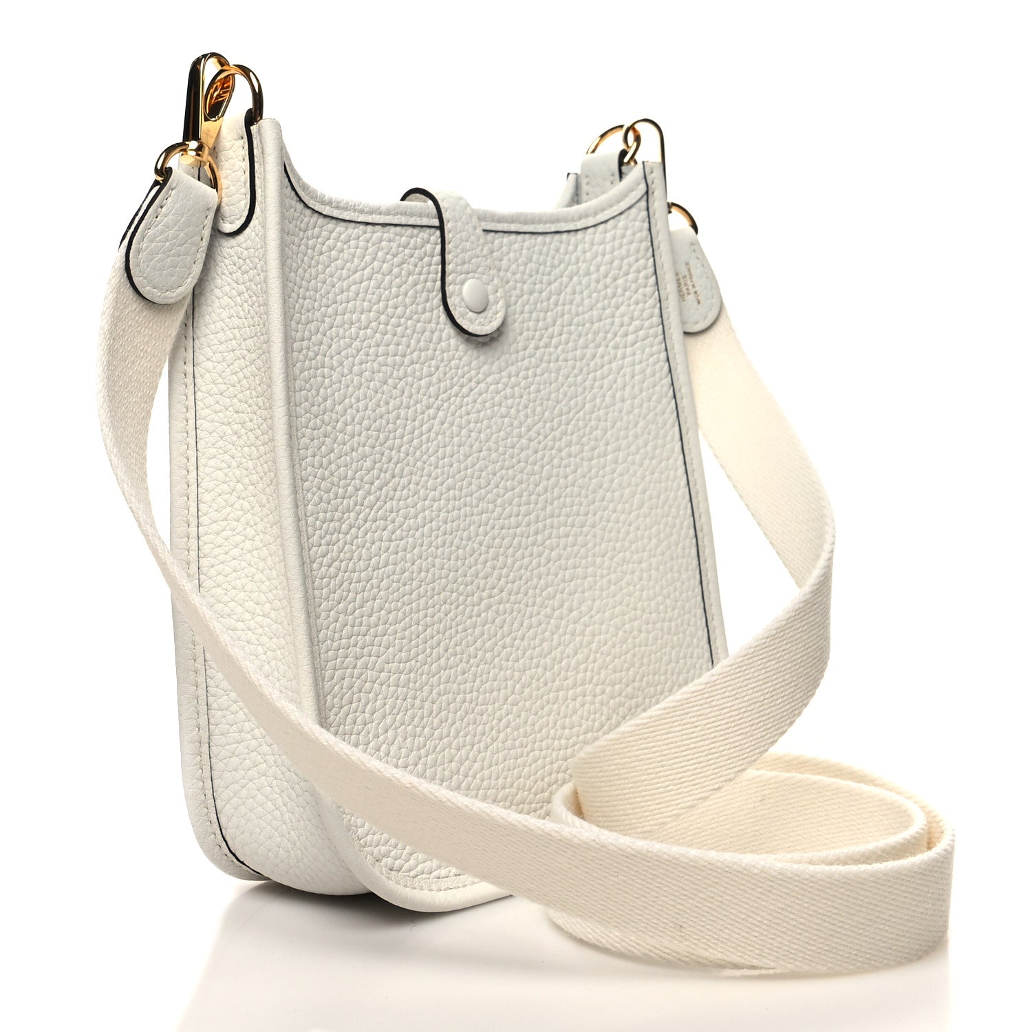 Hermes Taurillon Clemence Amazone Evelyne TPM New White 3 of 10