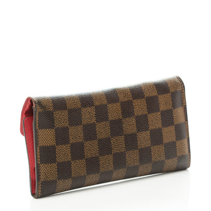 Louis Vuitton Damier Ebene Josephine Wallet Red 3 of 10