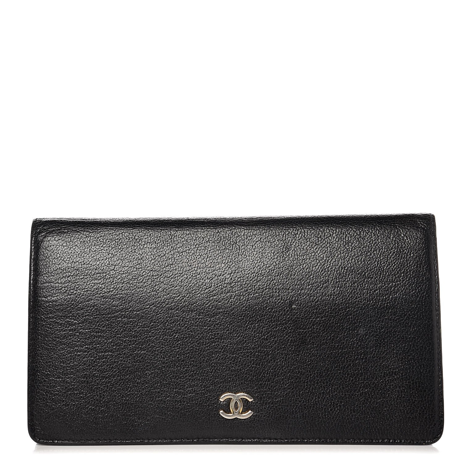 Chanel Goatskin Yen Wallet Black 1 of 13