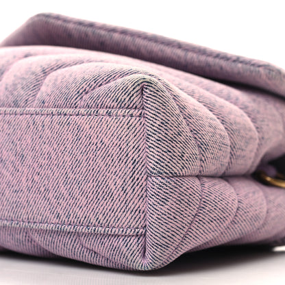 Saint Laurent Denim Y Quilted Monogram Toy Loulou Crossbody Bag Bleached Lilac 11 of 11
