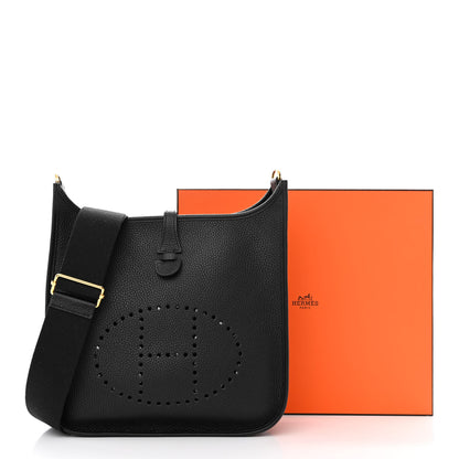 Hermes Taurillon Clemence Evelyne III PM Black 11 of 11