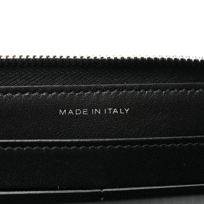 Chanel Iridescent Lambskin Camellia Embossed Large Zip Around Gusset Wallet Black 7 of 9
