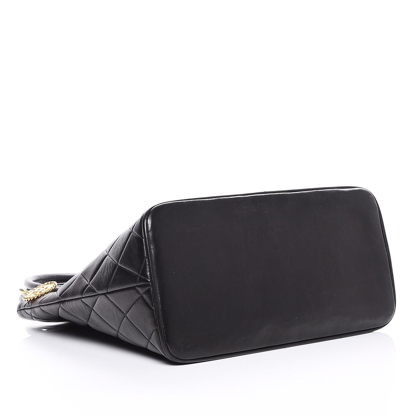 Lambskin Quilted Medallion Tote Black