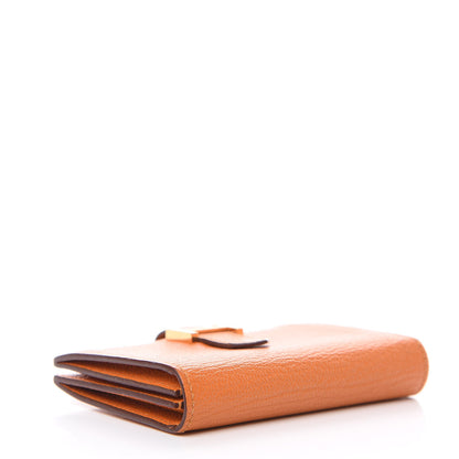 Hermes Chevre Mysore Bearn Card Holder Wallet Orange 3 of 8