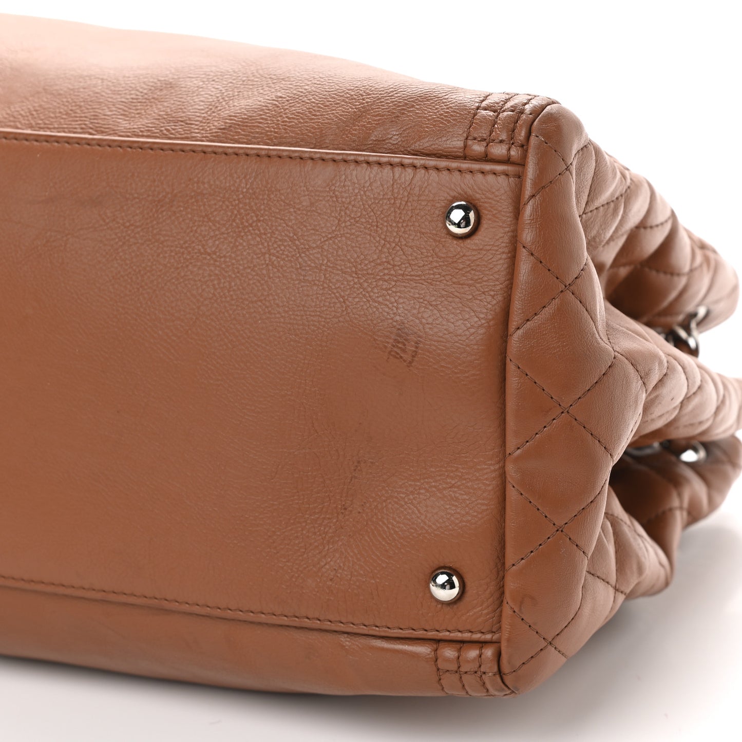 Calfskin Coco Bengal Open Accordion Tote Brown