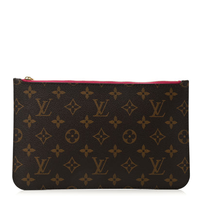 Louis Vuitton Monogram Neverfull MM GM Pochette Fuchsia 1 of 7