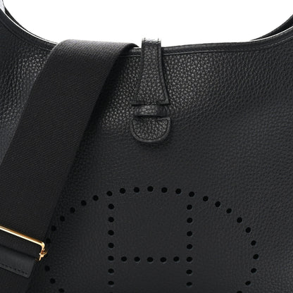 Hermes Taurillon Clemence Evelyne III PM Black 8 of 11