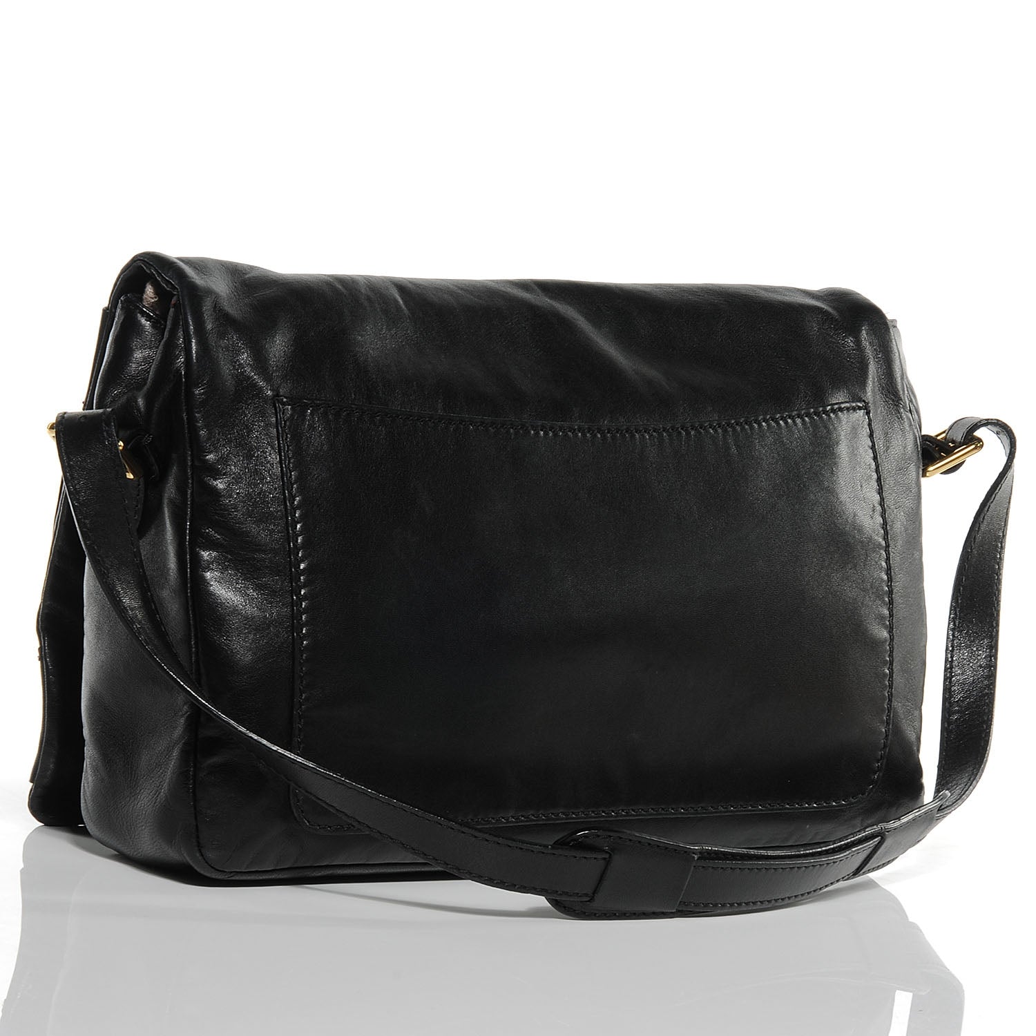 Valentino Garavani Nappa Leather Rosette Shoulder Bag Black 3 of 7