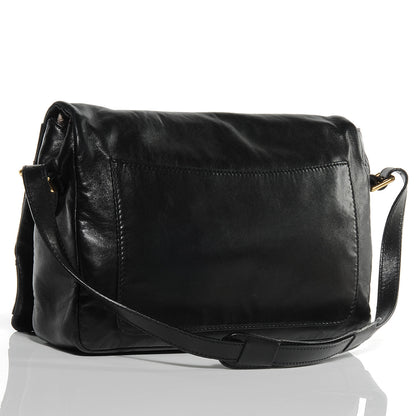 Valentino Garavani Nappa Leather Rosette Shoulder Bag Black 3 of 7