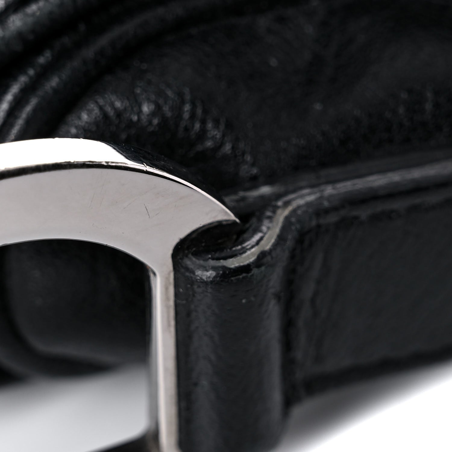 Christian Dior Calfskin Saddle Bag Black 25 of 25