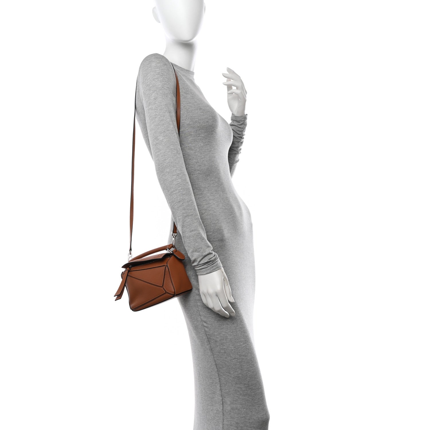 Loewe Calfskin Mini Puzzle Bag Tan 2 of 10