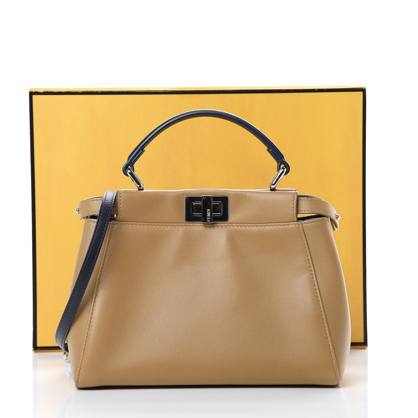 Nappa Colorblock Mini Peekaboo Iconic Satchel Cuoio Oceano Multicolor