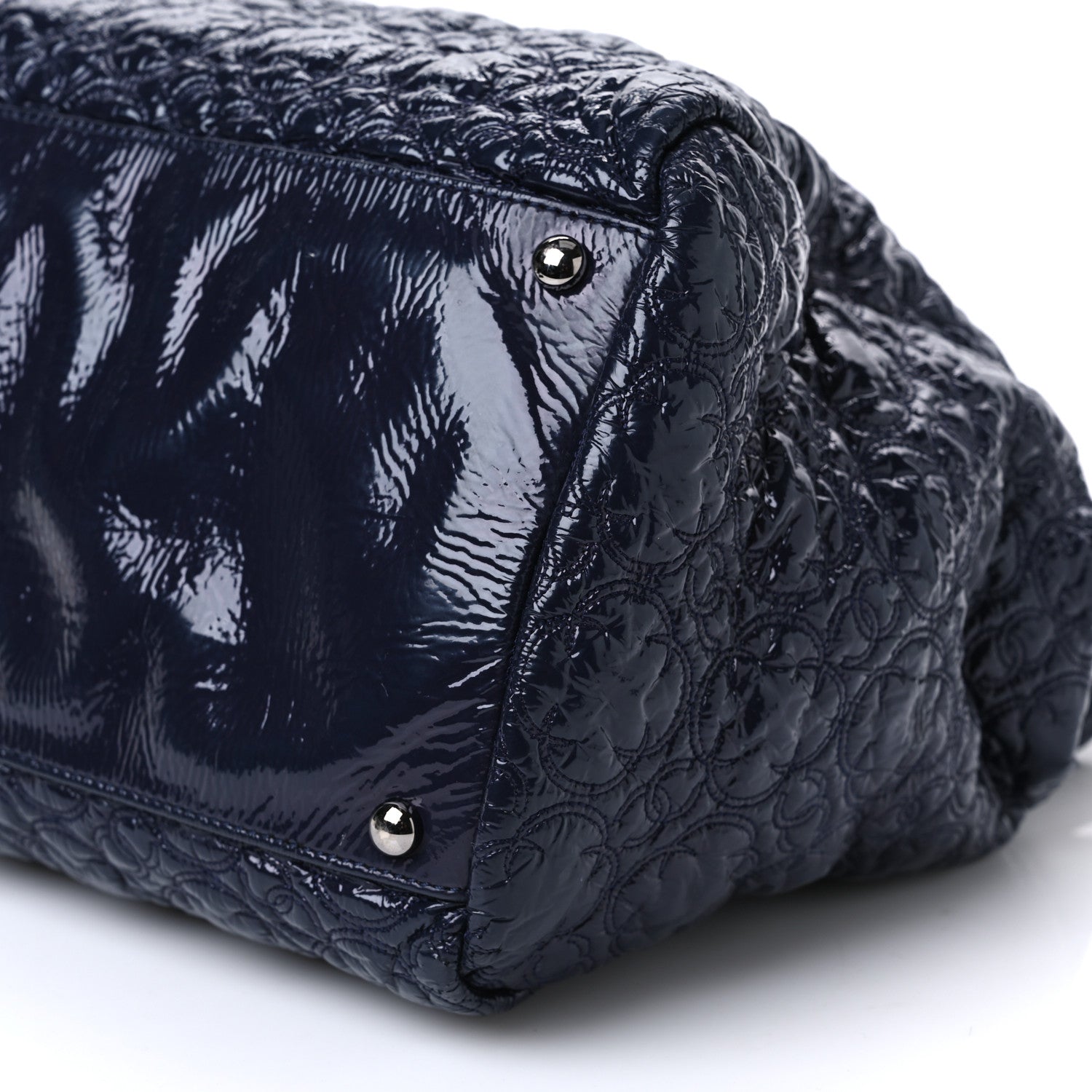 Chanel Vinyl Rock in Moscow Tote Navy 10 of 10