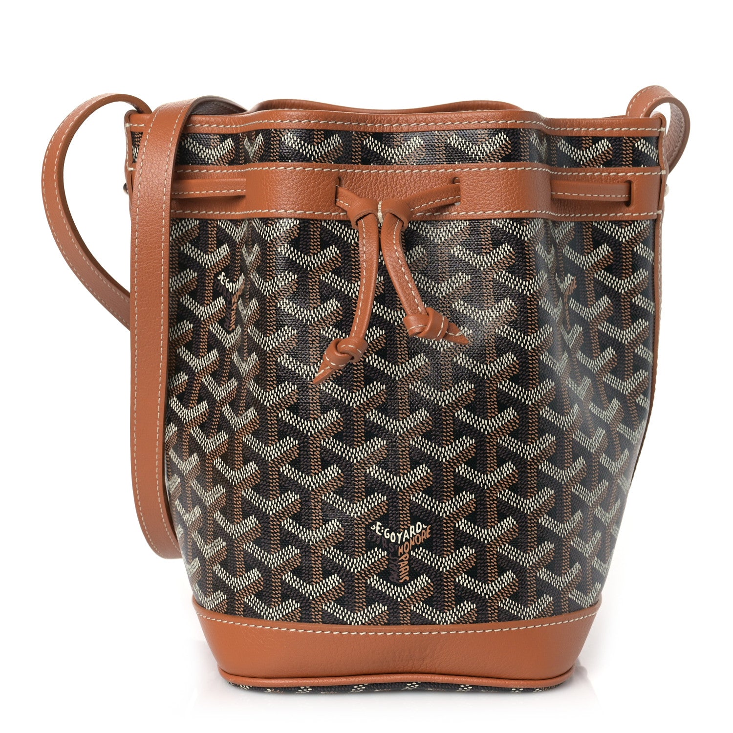 Goyard Goyardine Petit Flot Bucket Bag PM Black Gold 1 of 6
