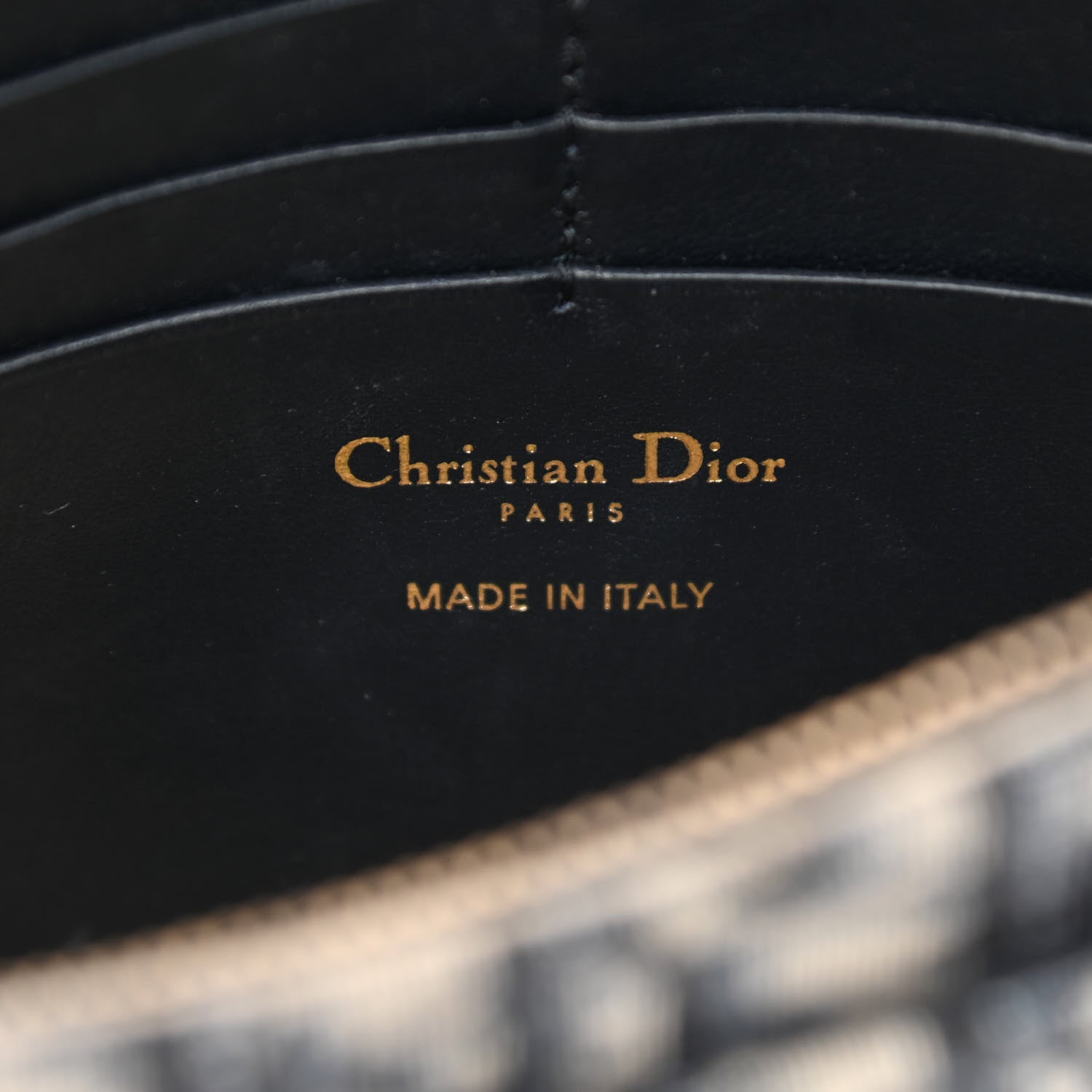 Christian Dior Oblique Saddle Chain Pouch Blue 6 of 12