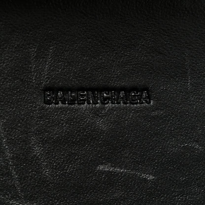 Balenciaga Recycled Plastic Embossed Lunch Box Top Handle Bag Black 7 of 11