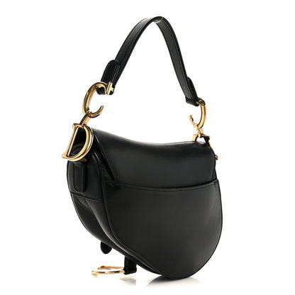 Christian Dior Supple Calfskin Mini Saddle Bag Black 3 of 10