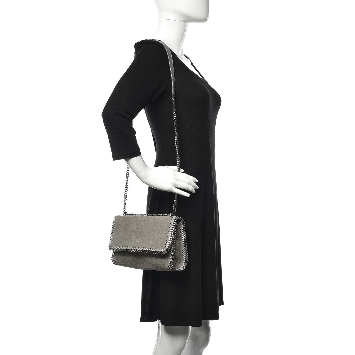Stella McCartney Shaggy Deer Falabella Messenger Grey 2 of 9