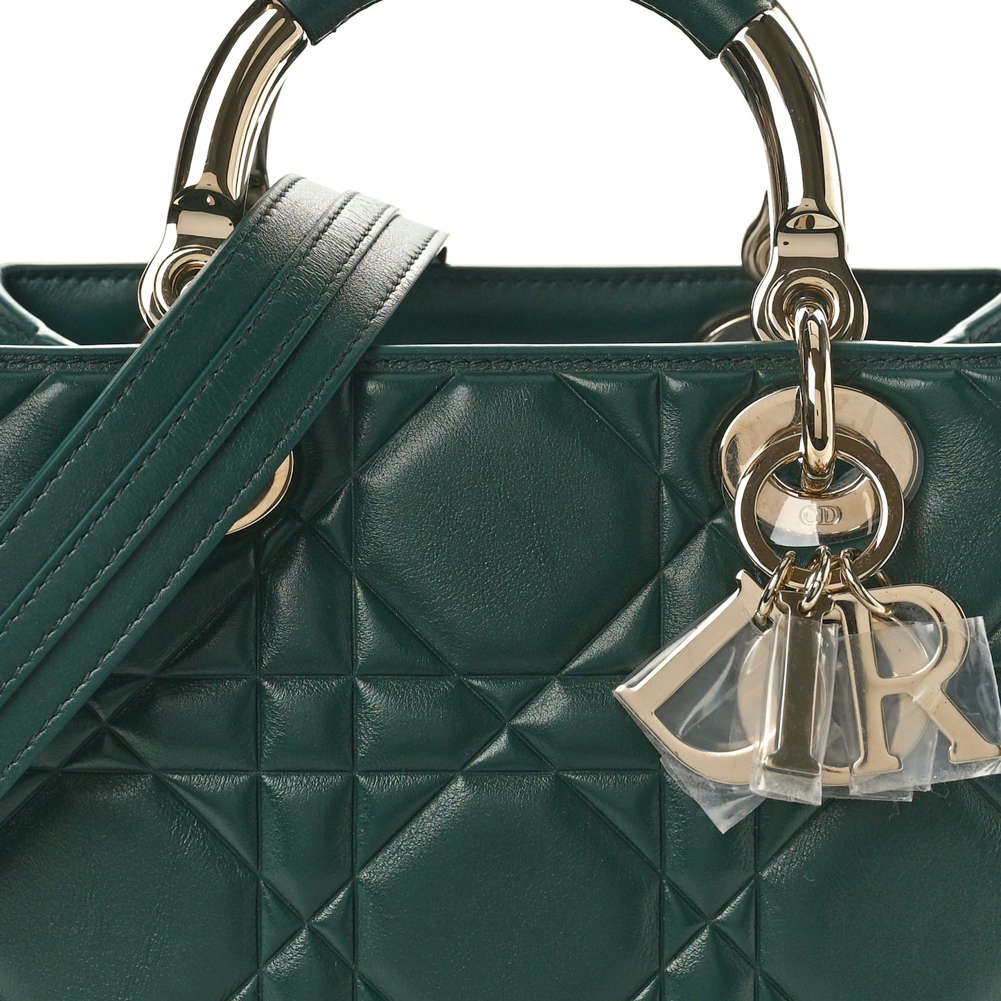 Calfskin Cannage Small The Lady 95.22 Dark Green