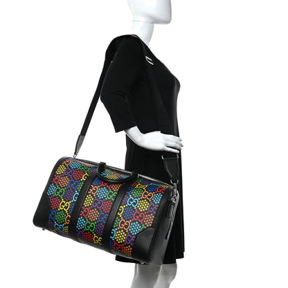 Gucci GG Supreme Monogram Psychedelic Duffle Bag Black Multicolor 2 of 9