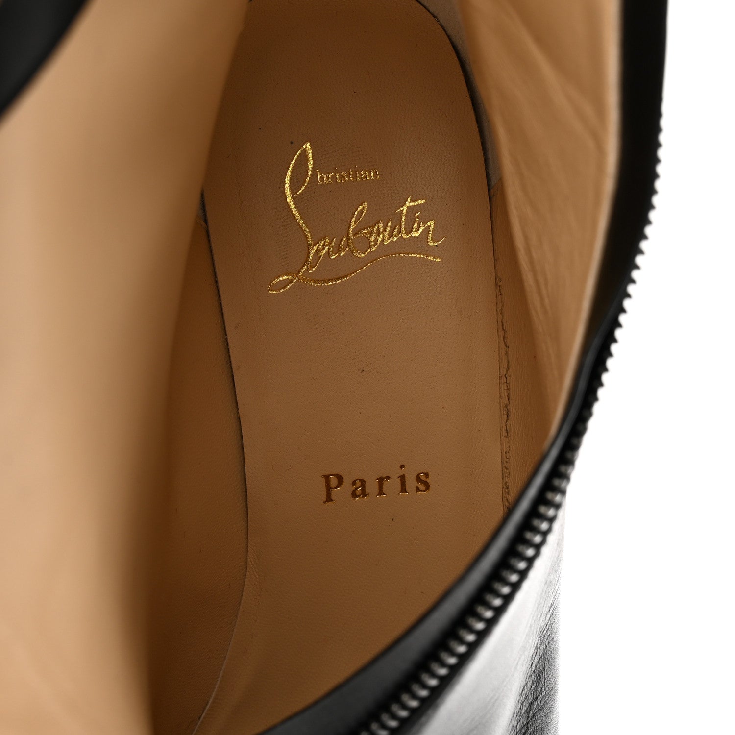 Christian Louboutin Calfskin Birgitta 100 Zip Around Ankle Bootie 37 Black 7 of 7