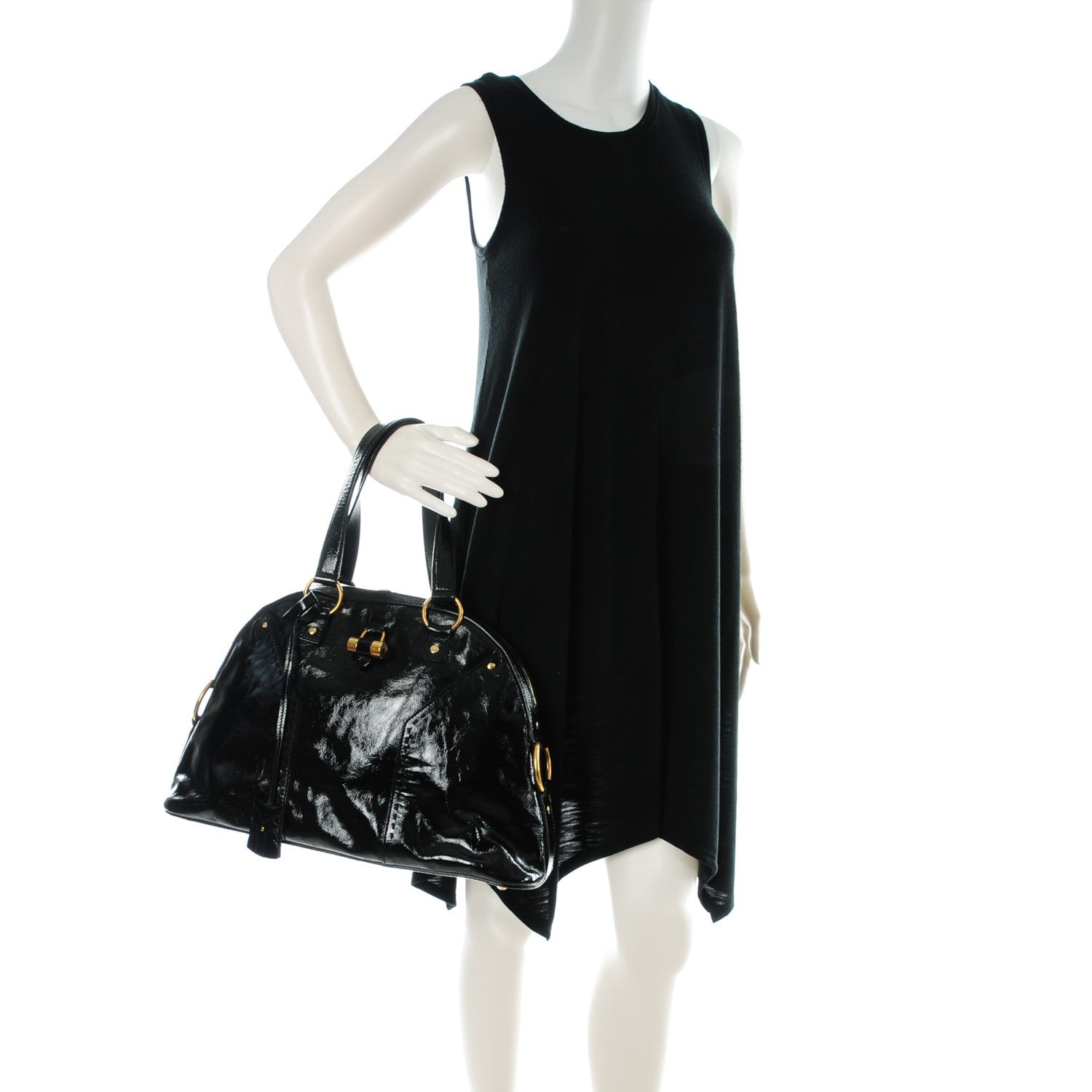 Saint Laurent Patent Large Muse Black 2 of 7