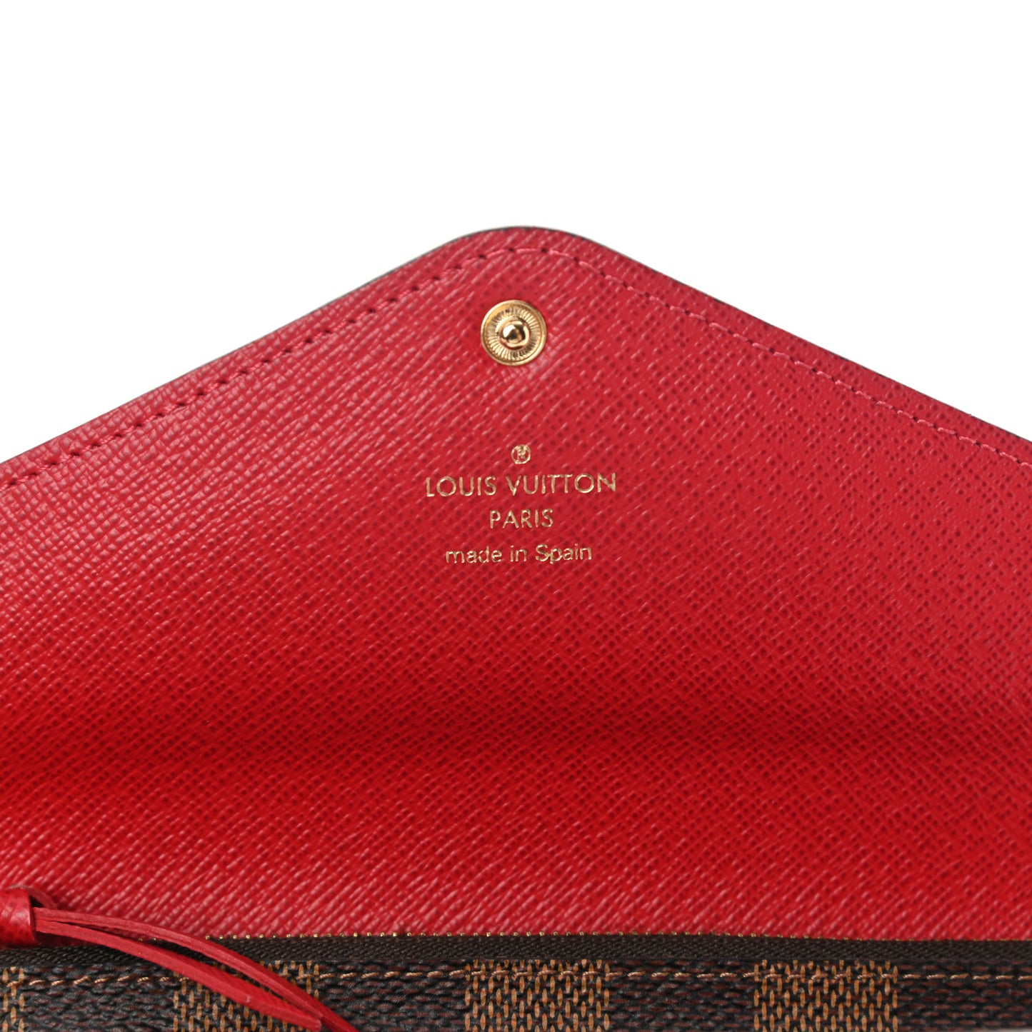 Damier Ebene Josephine Wallet Red