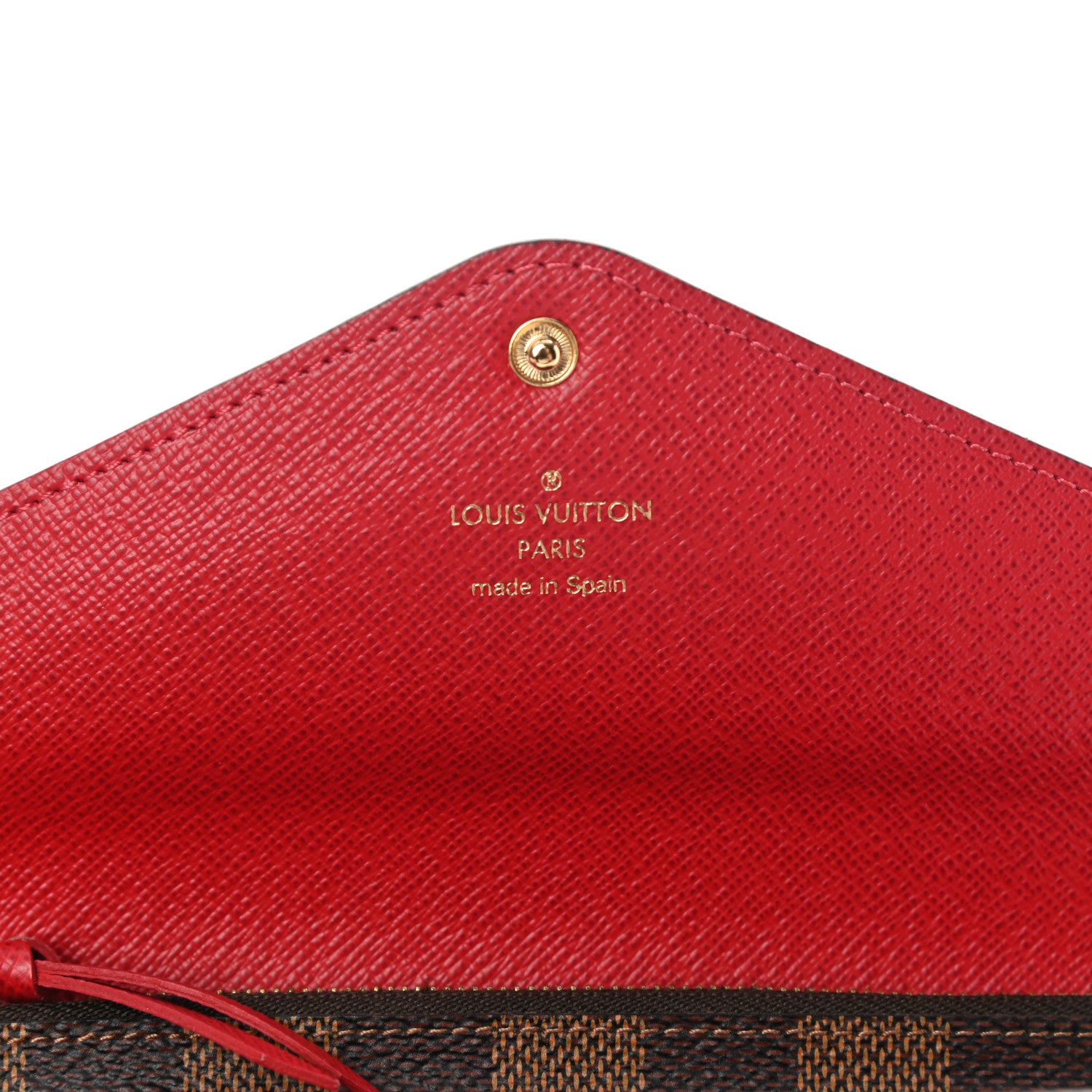 Louis Vuitton Damier Ebene Josephine Wallet Red 8 of 16
