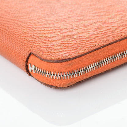 Hermes Epsom Silk'in Compact Wallet Orange 10 of 10