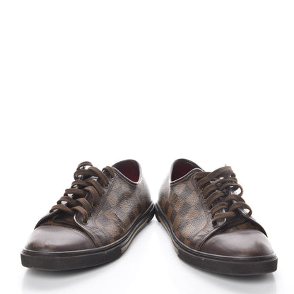 Louis Vuitton Calfskin Damier Ebene Punchy Sneakers 37.5 6 of 14