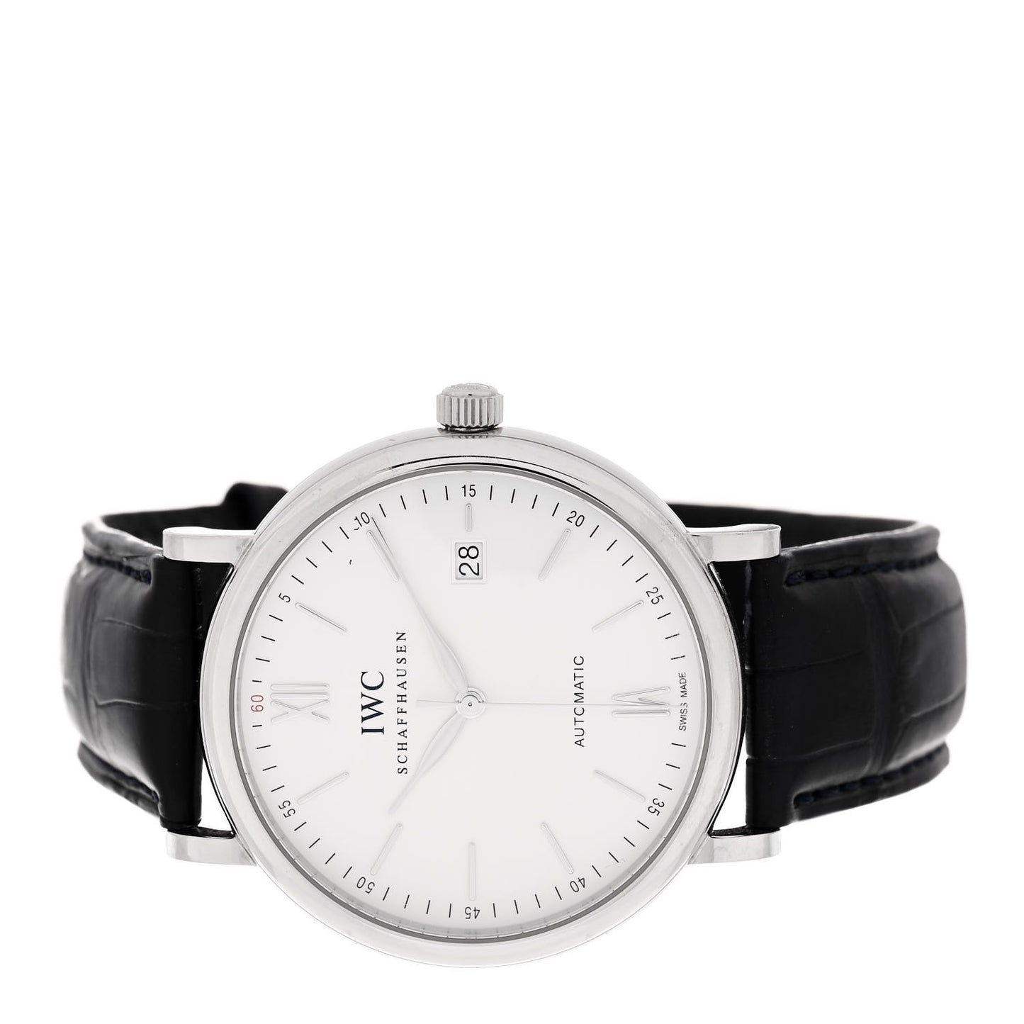 Stainless Steel Alligator 40mm Portofino Automatic Watch IW356501