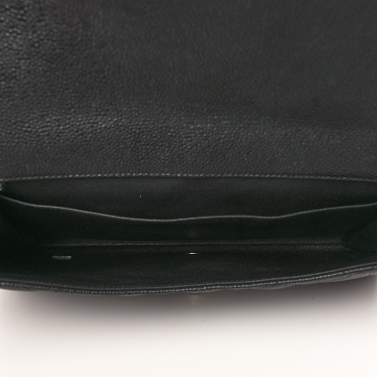 Caviar Quilted Clutch With Chain Flap Black