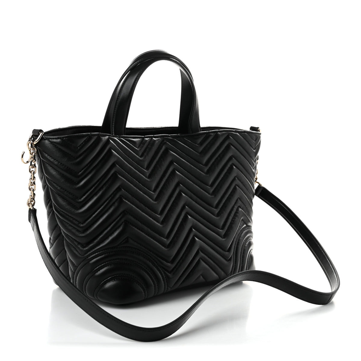 Lambskin Matelasse Medium GG Marmont Betty Tote Bag Black