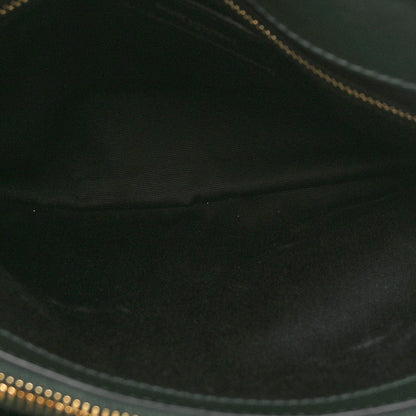 Saint Laurent Calfskin Y Quilted Monogram Medium Loulou Chain Satchel Vert Fonce 5 of 10
