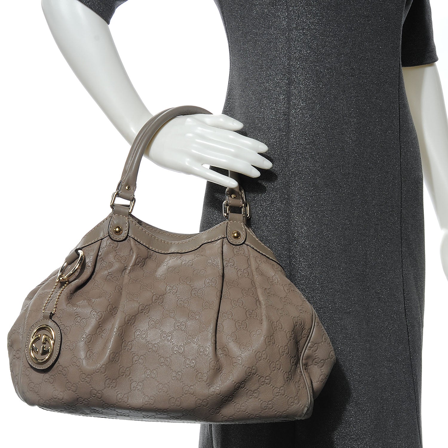 Gucci Guccissima Medium Sukey Tote Rose Beige 2 of 9