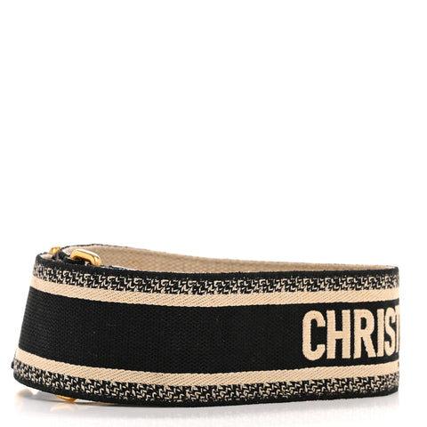 Canvas Embroidered Shoulder Strap Blue