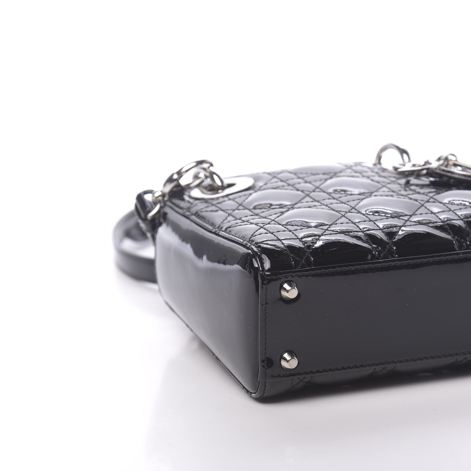 Christian Dior Patent Cannage Mini Lady Dior Black 9 of 11