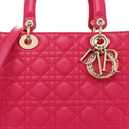 Christian Dior Lambskin Cannage Medium Lady Dior Pink 8 of 10