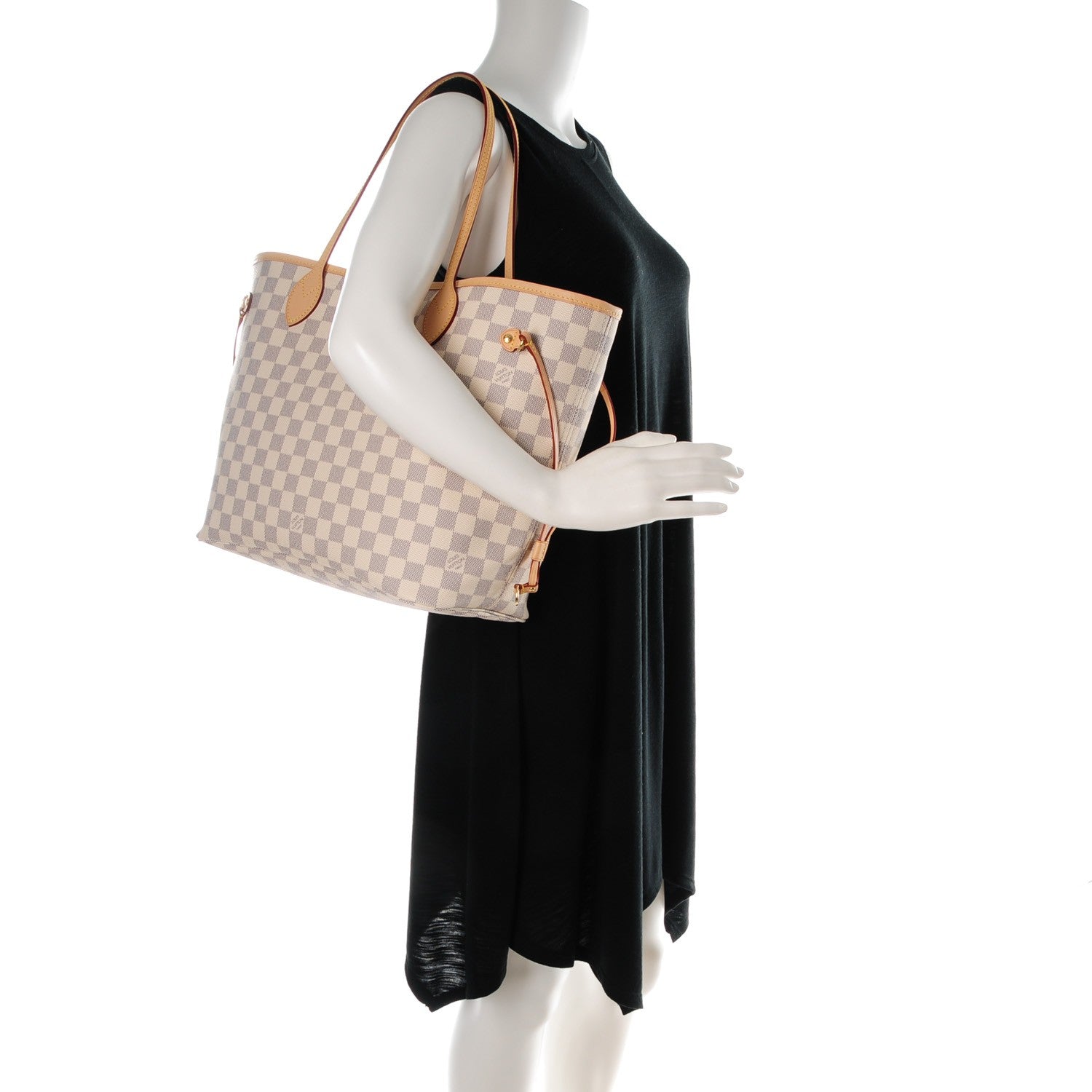 Louis Vuitton Damier Azur Neo Neverfull MM Rose Ballerine 2 of 10