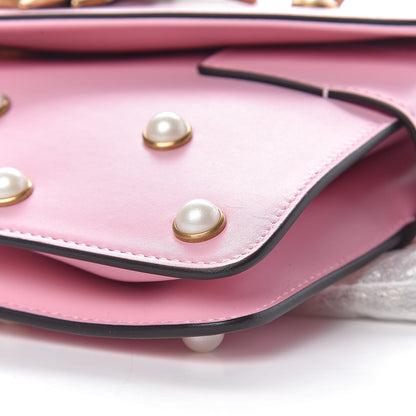 Gucci Nappa Pearl Studded Mini Queen Margaret Broadway Shoulder Bag Sugar Pink 10 of 12