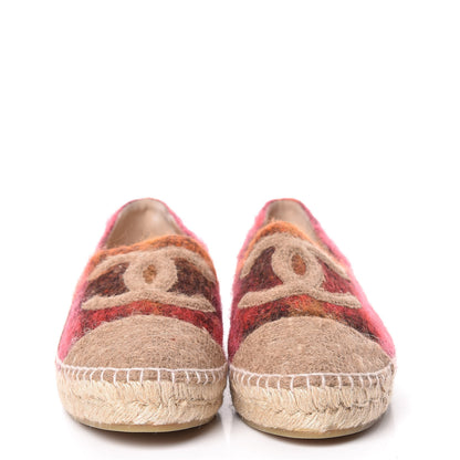 Chanel Tweed CC Espadrilles 41 Brown Pink 2 of 10