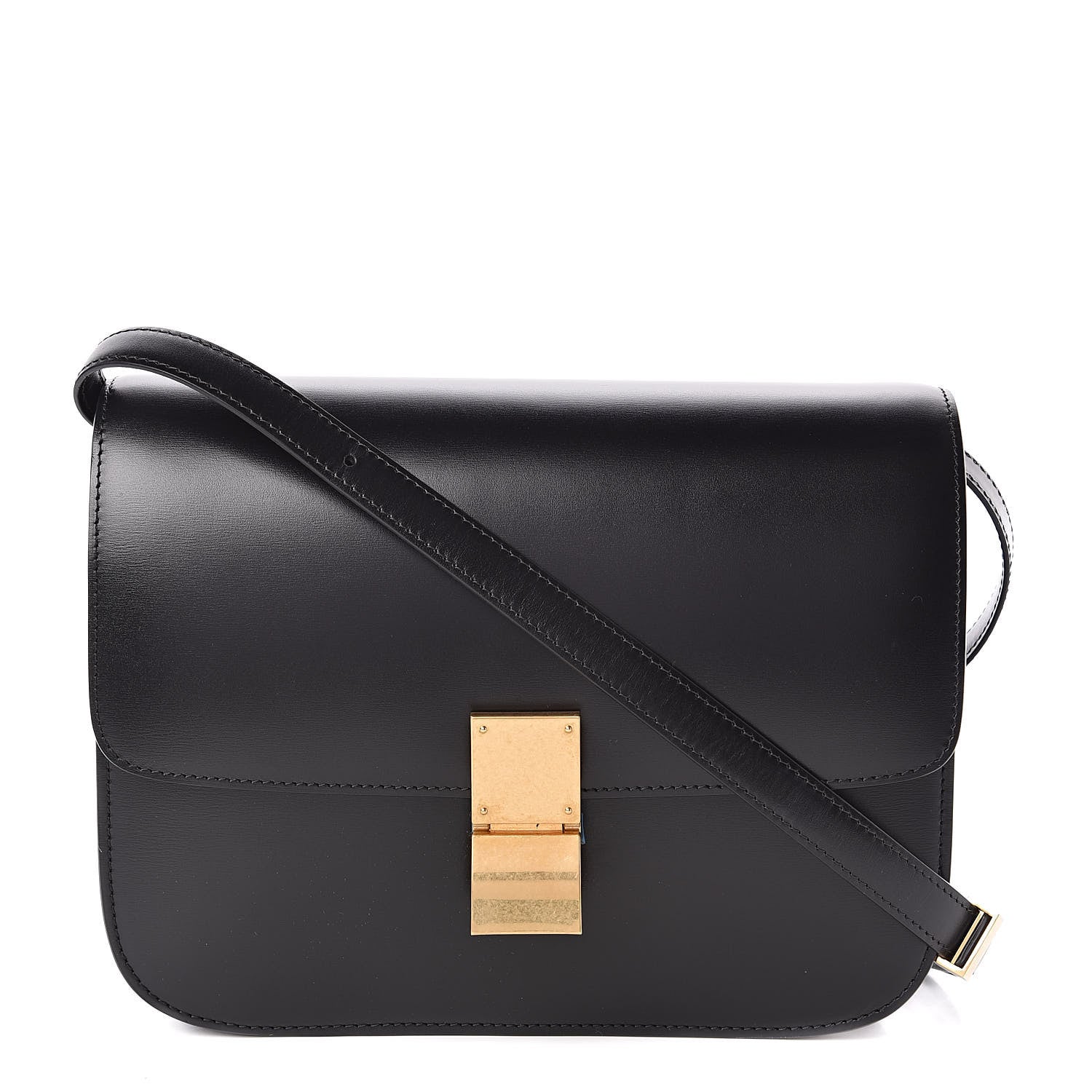 Celine Box Calfskin Medium Classic Box Flap Bag Black 1 of 11