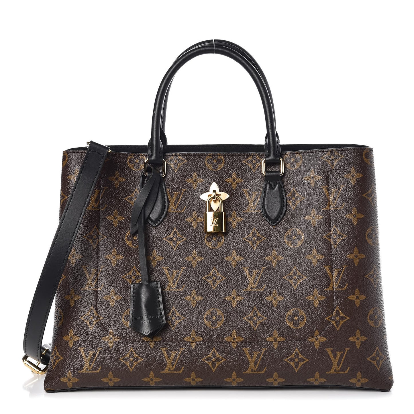 Monogram Flower Tote Black