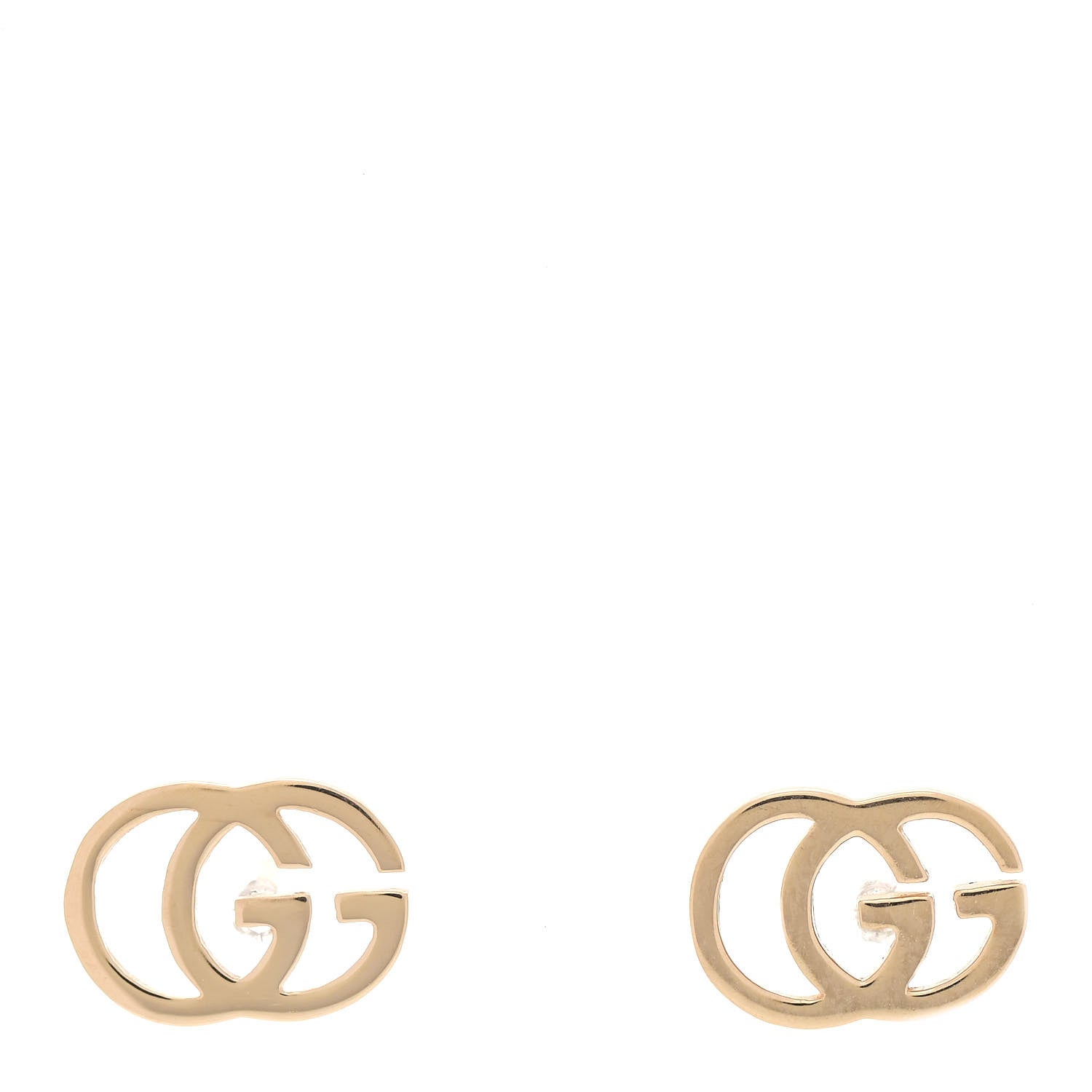 Gucci 18K Yellow Gold GG Tissue Stud Earrings 1 of 4
