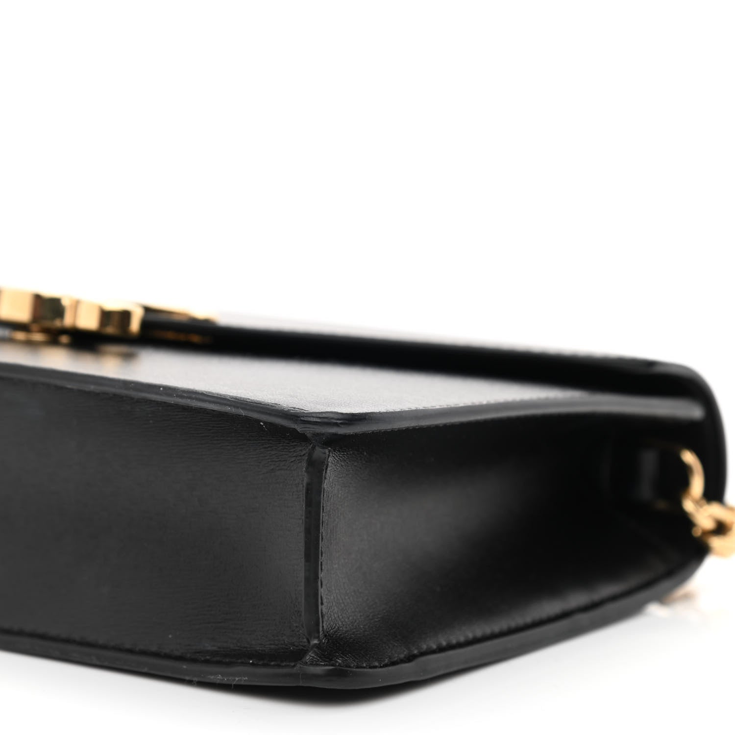Celine Shiny Calfskin Triomphe Margo Wallet on Chain Black 9 of 9
