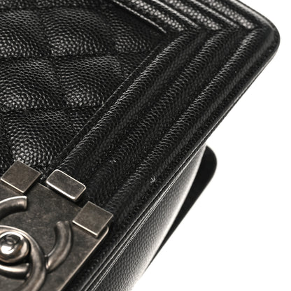 Chanel Caviar Quilted Medium Boy Flap Black 11 of 12