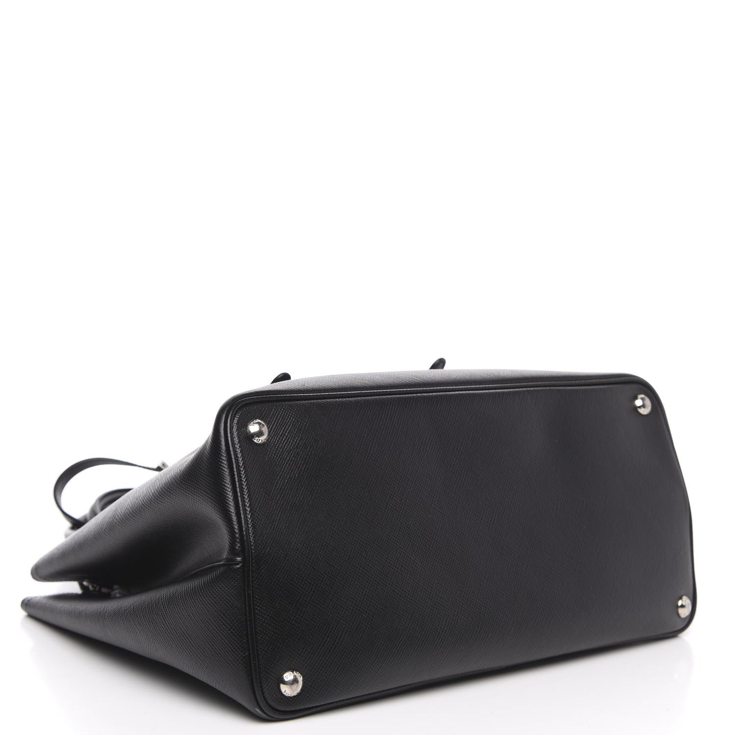 Saffiano Cuir Medium Double Handle Tote Black