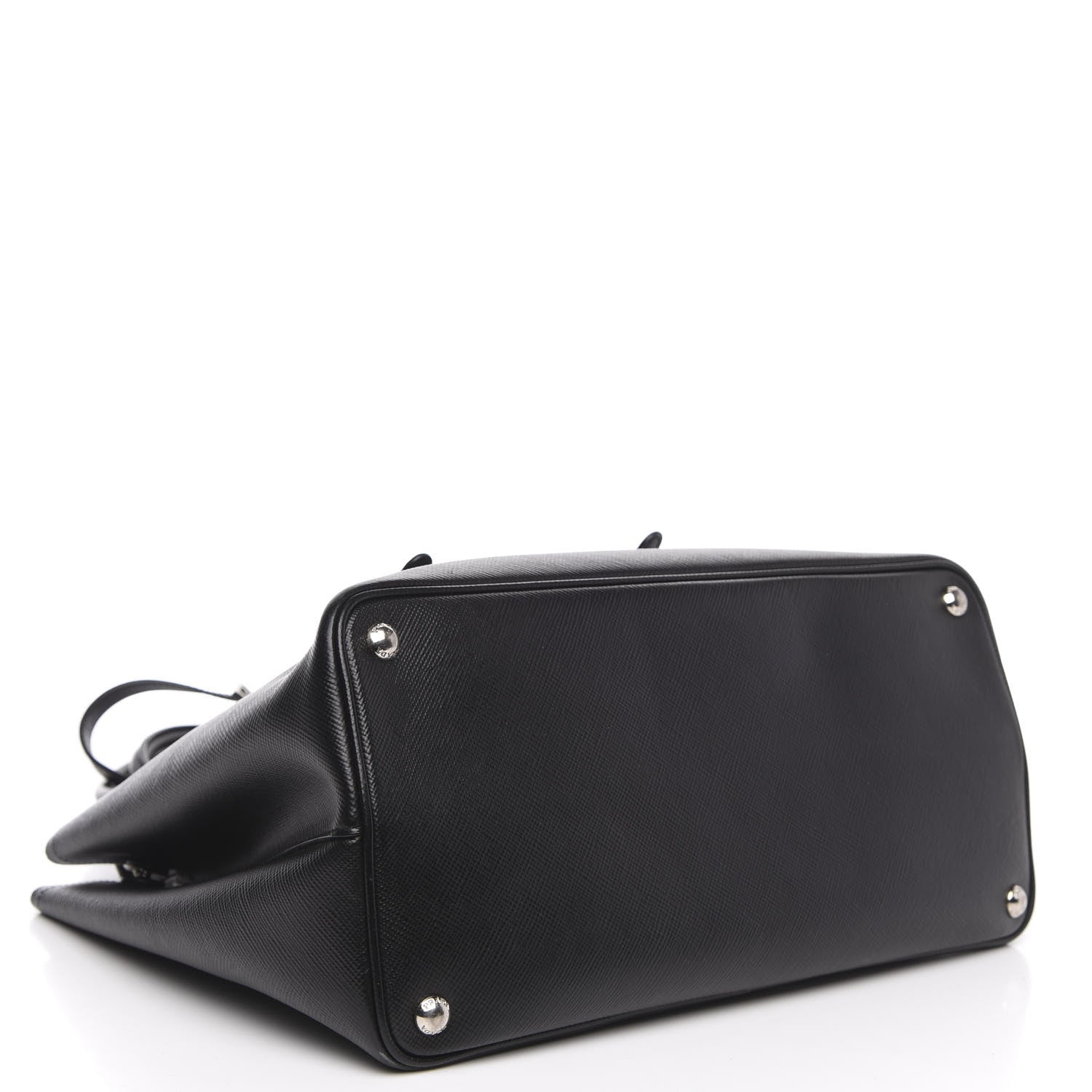 Prada Saffiano Cuir Medium Double Handle Tote Black 4 of 16