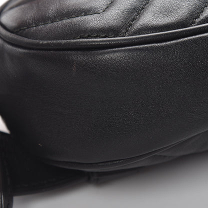 Gucci Calfskin Matelasse GG Marmont Belt Bag 85 34 Black 9 of 13