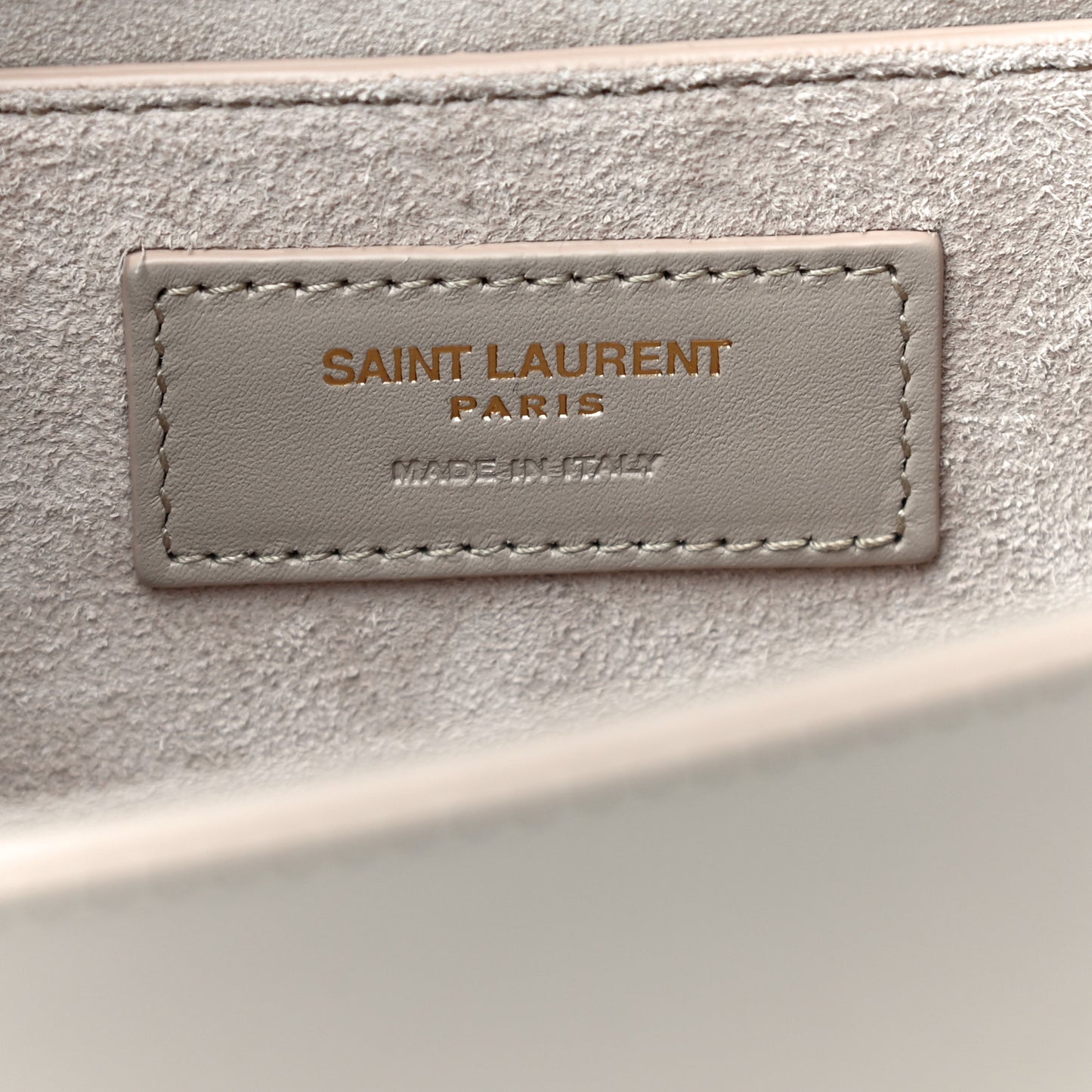 Smooth Calfskin Medium Classic Monogram Kate Tassel Satchel Dark Beige